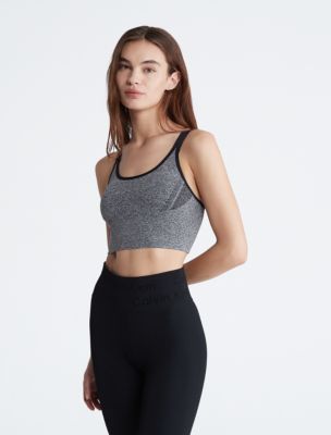 OYSHO STRAPPY BACK - Medium support sports bra - black 