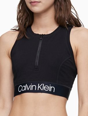 logo-underband mesh sports bra, Calvin Klein