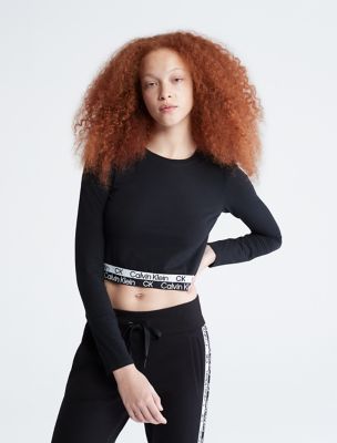 Calvin Klein For UO Long-Sleeve Cropped Top