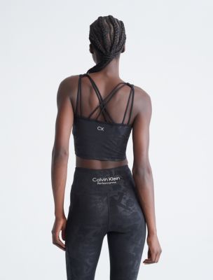 Calvin Klein - low impact logo mesh sports bra slim fit - women - dstore  online