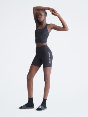 Calvin Klein Performance Women's Pilates Outfit Fitness Crop Top Scoopneck  Bra