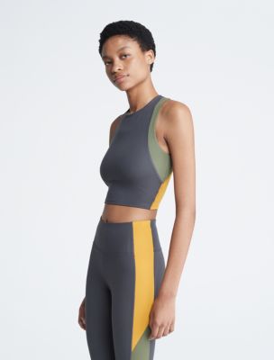 Calvin Klein Performance Sleeveless CK Logo Crop Top