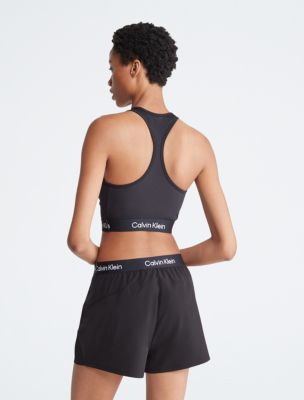 Calvin Klein Performance co-ord logo band sports bra in olive green