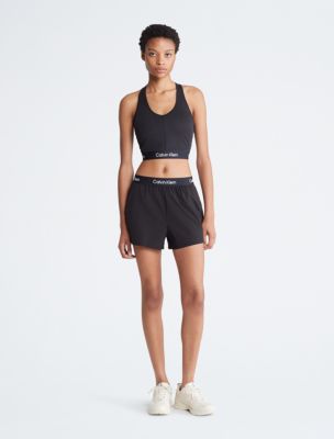 Calvin Klein Performance co-ord logo band sports bra in olive green