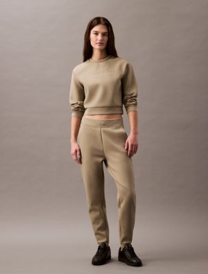 Spacer Cropped Crewneck Sweatshirt + Spacer Knit Joggers, 