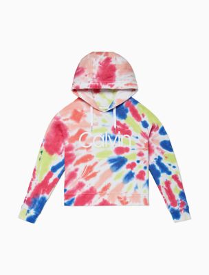 tie dye crop hoodie