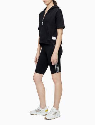 calvin klein cropped hoodie and shorts