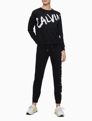 calvin klein logo crew neck sweatshirt