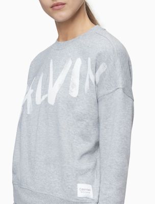 calvin klein logo crew neck sweatshirt