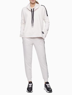 calvin klein tape neck hoodie