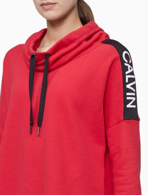calvin klein tape neck hoodie