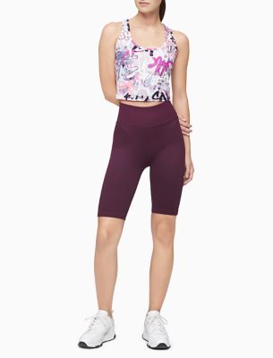 Image of Performance Printed Scoopneck Crop Top