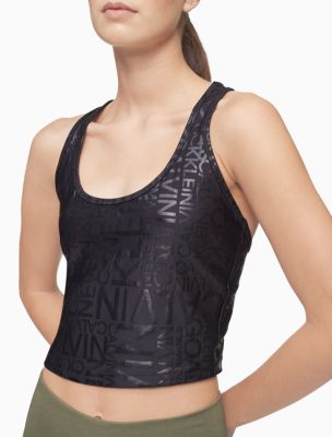 Alo Calvin Klein Women's Bralettes Sports Bra Shorts Gray Black