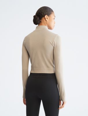 Define Seamless Half Zip Crop Tank | Sea Pine