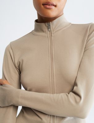 Seamless Mock Neck Zip Jacket