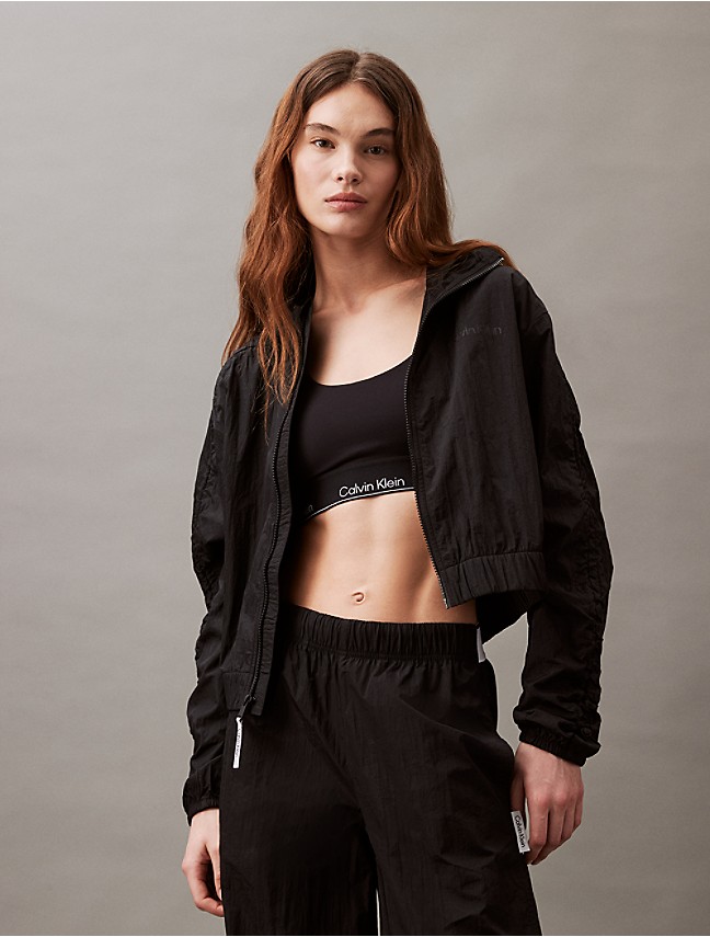 Calvin Klein Performance Jacket Pullover Hood, ½ Zip (M) Black