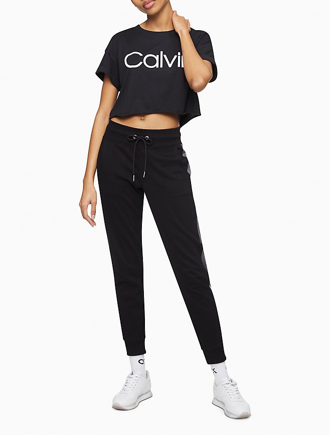 Calvin Klein Performance Calvin Logo Cropped Boxy T-Shirt