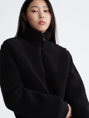 Sherpa Mock Neck Jacket | Calvin Klein® USA