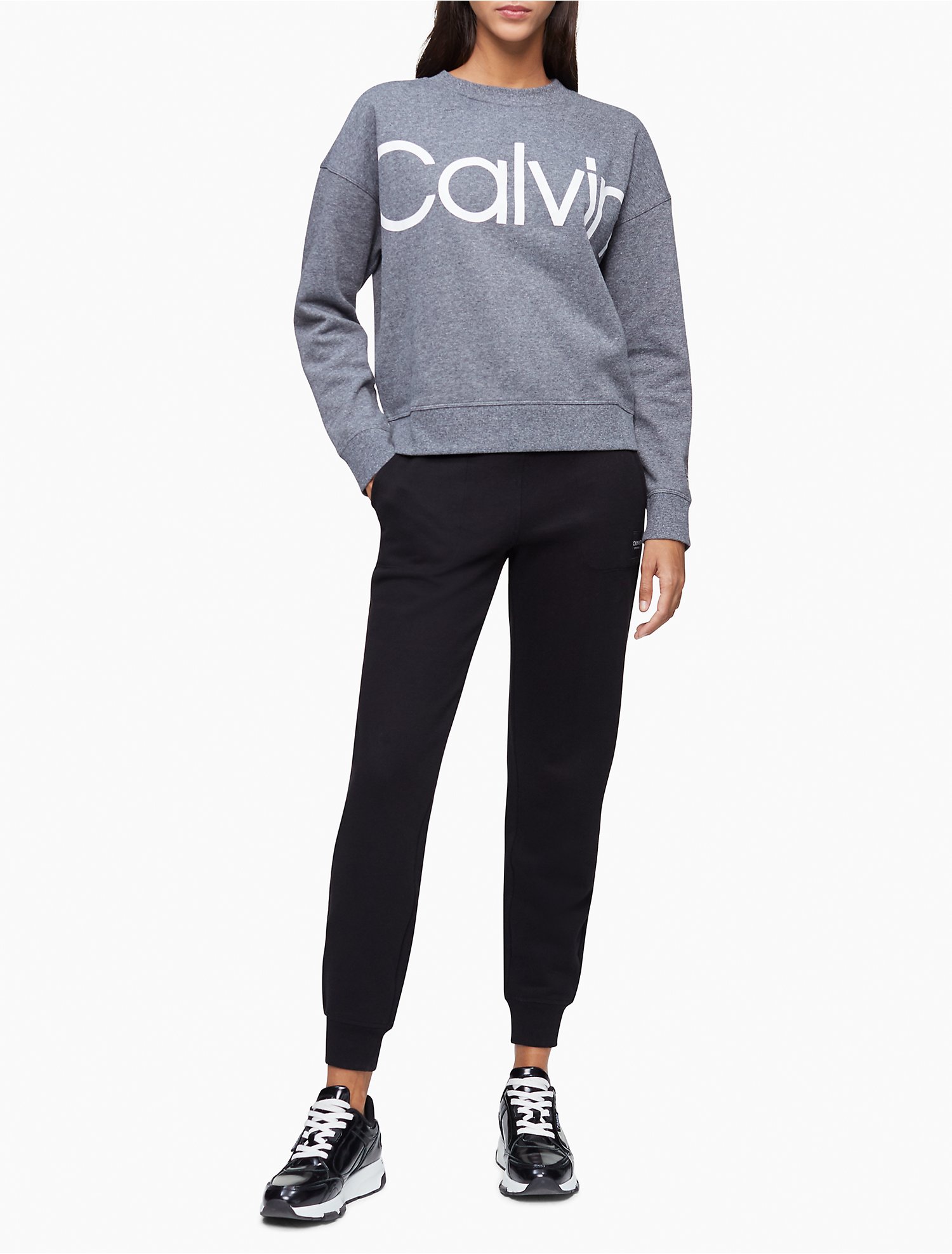 Performance Oversized Logo Crewneck Sweatshirt | Calvin Klein® USA