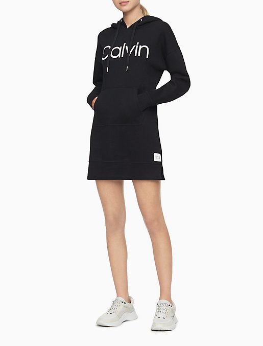Performance Logo Hooded Sweatshirt Dress Calvin Klein