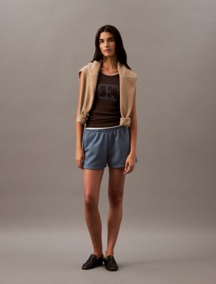 Archive Logo Fleece Shorts , China Blue