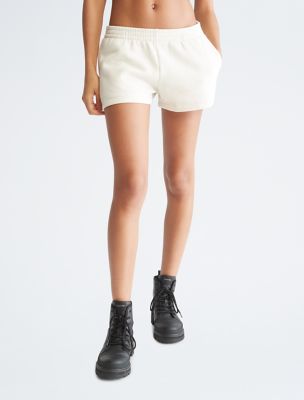 Logo fleece high-waisted short