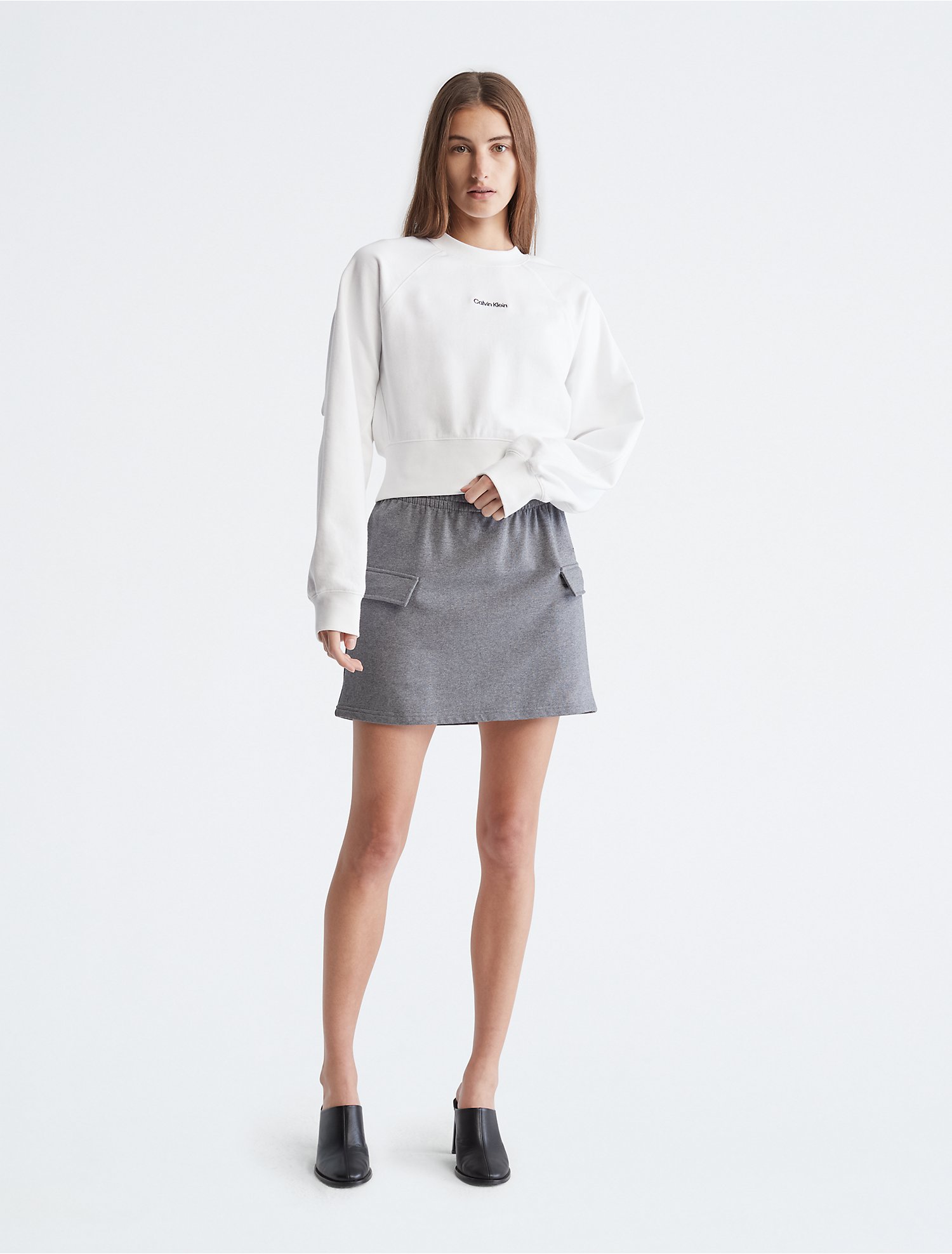 zien Booth Republikeinse partij Standard Logo Fleece Cargo Skirt | Calvin Klein® USA