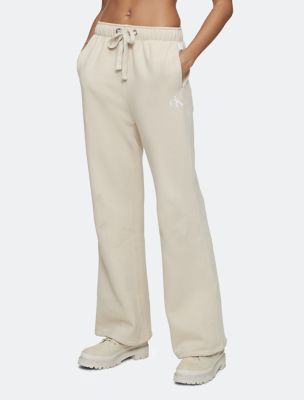 High Waisted Monogram Logo Sweatpants, Birch