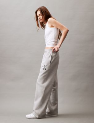 Calvin Klein Step-Hem Logo Sweatpants Women - Bloomingdale's