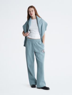 | USA Calvin Klein® Logo Leg Monogram Sweatpants Wide