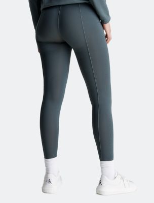 Calvin Klein Performance Big Girls Logo-Print Leggings Grey Size L