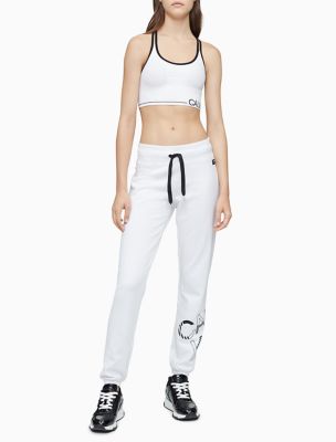calvin klein white sweatpants