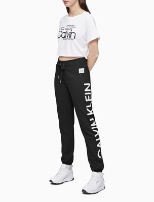 calvin klein performance poly reflective track pants