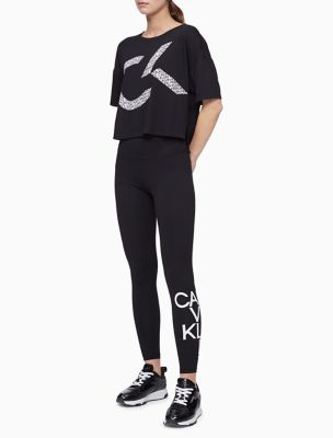 Performance Stacked Logo High Waist 7/8 Leggings | Calvin Klein