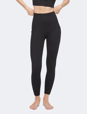 Buy Women Polyester High-Waist Cropped Gym Leggings - Black Online