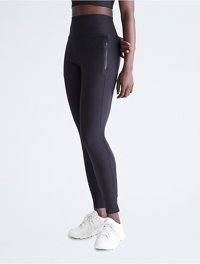 Calvin Klein Womens Jeans High-Waist Logo Women's Leggings, Black