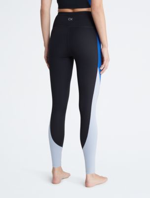 Calvin Klein jumbo logo color block high waist full length leggings in  black/secret