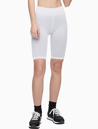 Ribbed High Waist Bike Shorts | Calvin Klein® USA