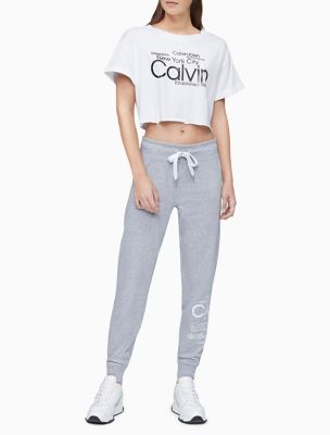 calvin klein grey tracksuit womens
