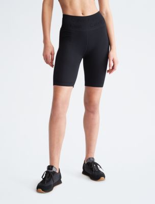 High Waist Organic Cotton Cycling Shorts - Black