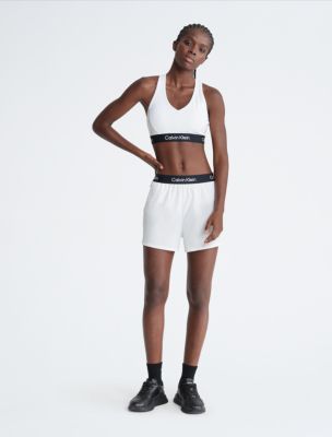 Calvin Klein Women's Comfortable Fashion Print Running Short (Black/White,  XXL)
