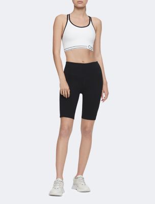 Calvin Klein Ladies Biker Short Women's High-Rise Pocket Exercise