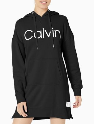 calvin klein performance logo hoodie dress