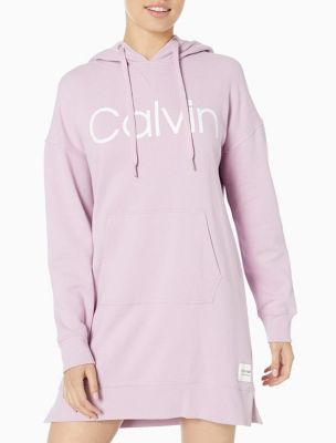 calvin klein performance logo hoodie dress