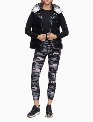 calvin klein quilted metallic puffer vest