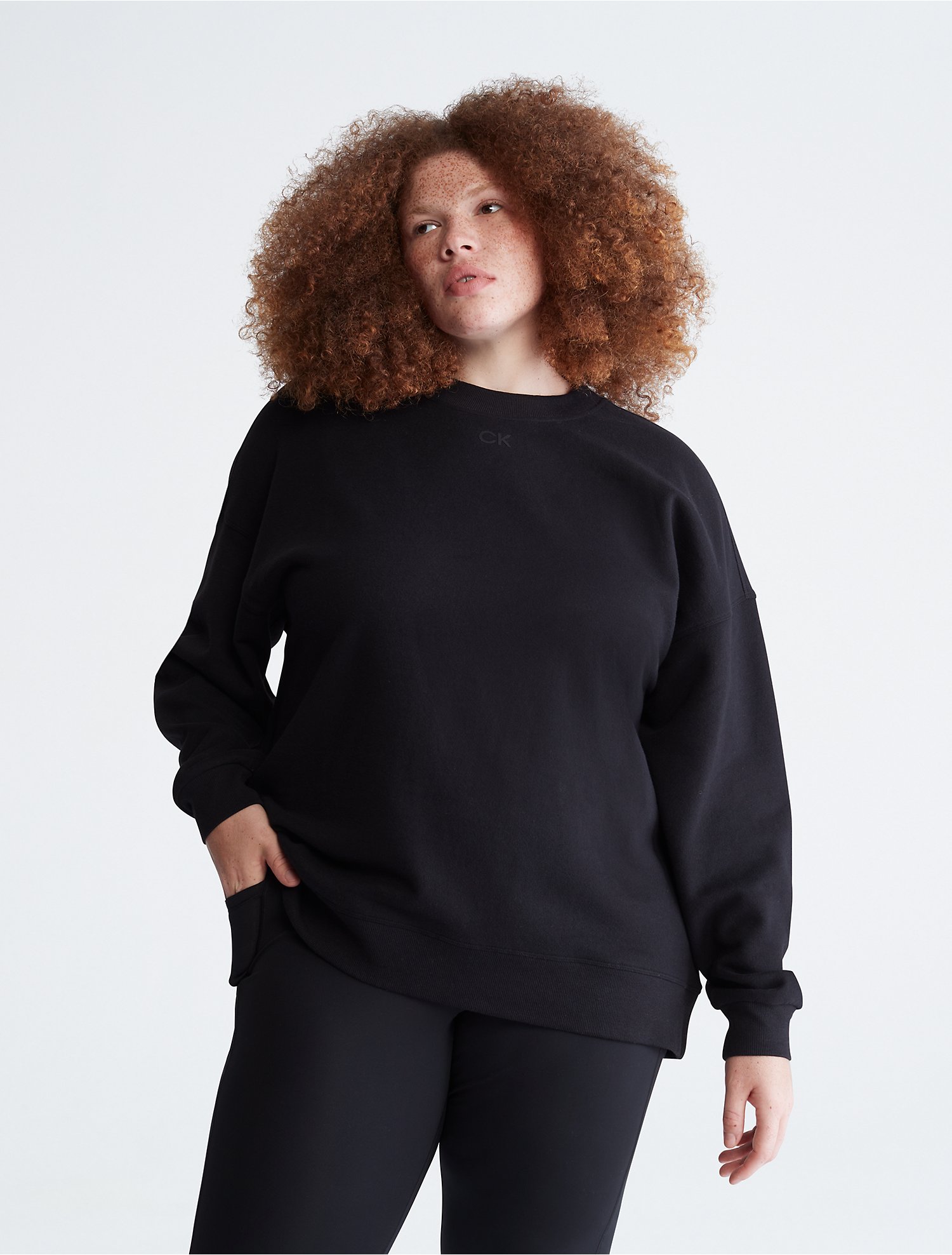 Plus Size Performance Active Fleece Sweatshirt | Calvin Klein® USA