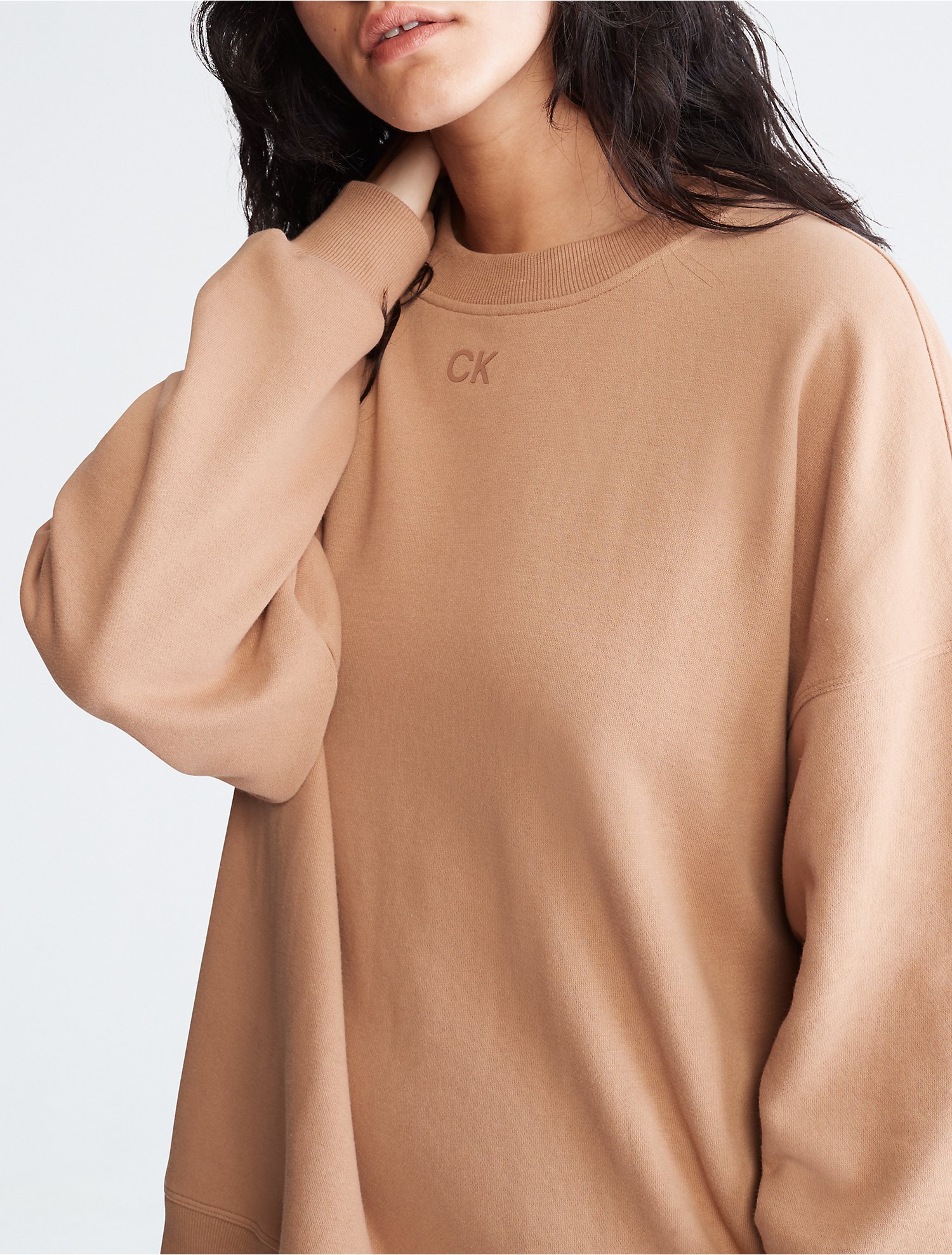 gips Inzichtelijk dek Plus Size Performance Active Fleece Sweatshirt | Calvin Klein