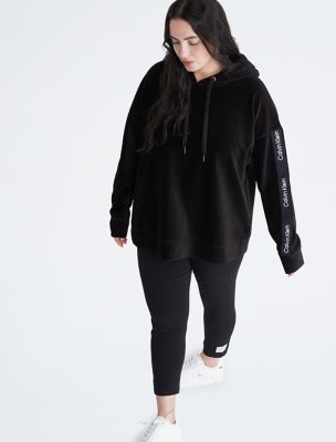 Plus Size Performance Logo Tape Hoodie