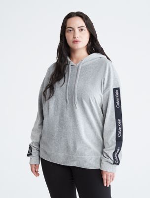 Plus Size Performance Logo Tape Hoodie