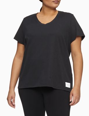 Klein® T-Shirt Patch Size Logo Plus Calvin USA | Performance V-Neck